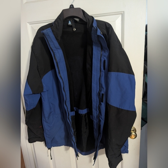 Eagle Canyon Black And Blue Lightweight Men's Jacket Size Large (EUC) - Picture 1 of 8